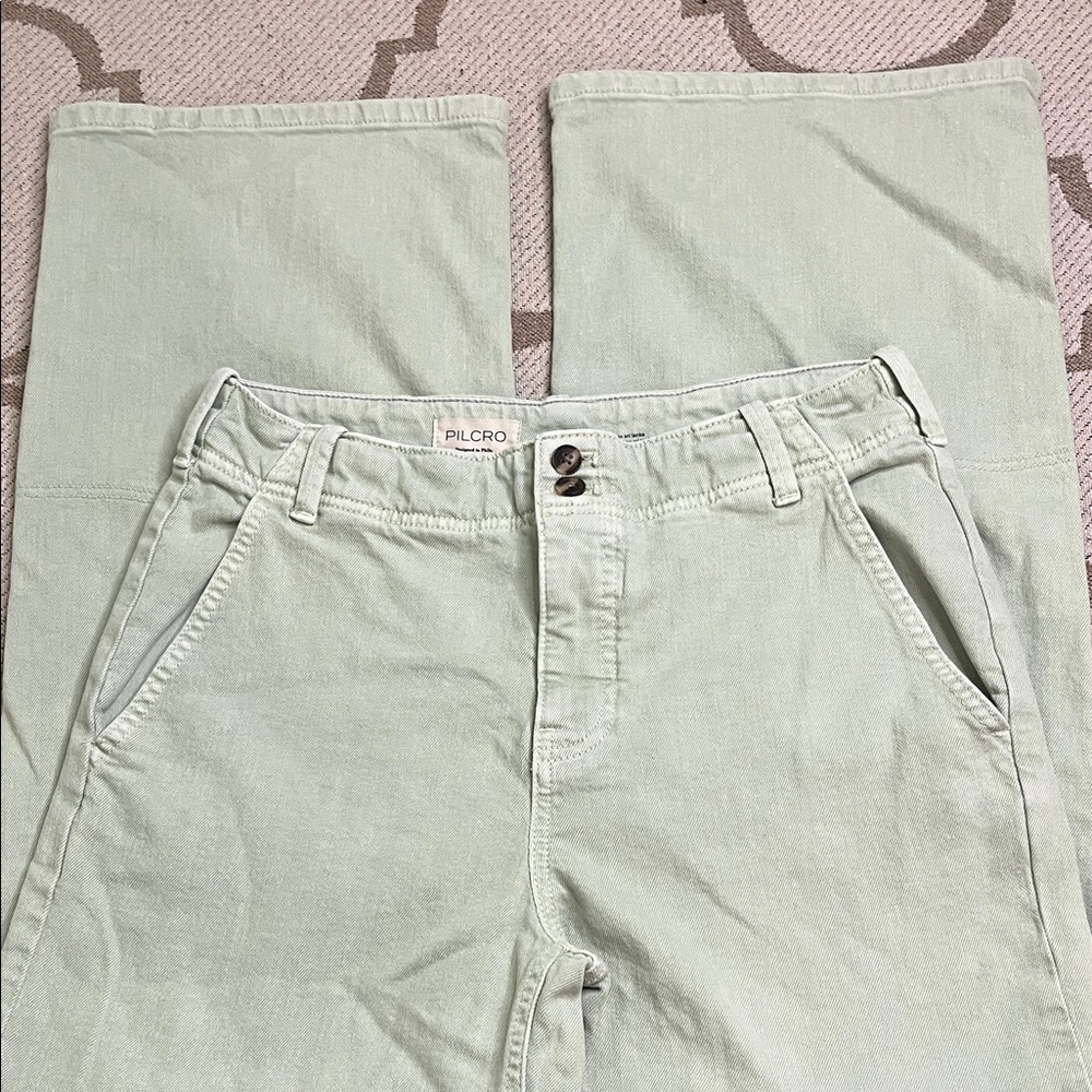 Anthropologie Pilcro Eventide High Rise Wide Leg Chino Trouser Pants, size 28 - Picture 2 of 16